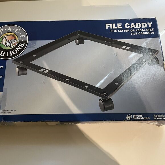 Space Solutions 18" File Caddy Black Deep Or Legal Size - Picture 1 of 11